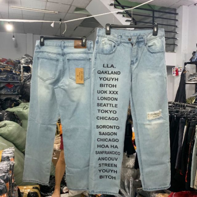 QUẦN JEANS ỐNG RỘNG