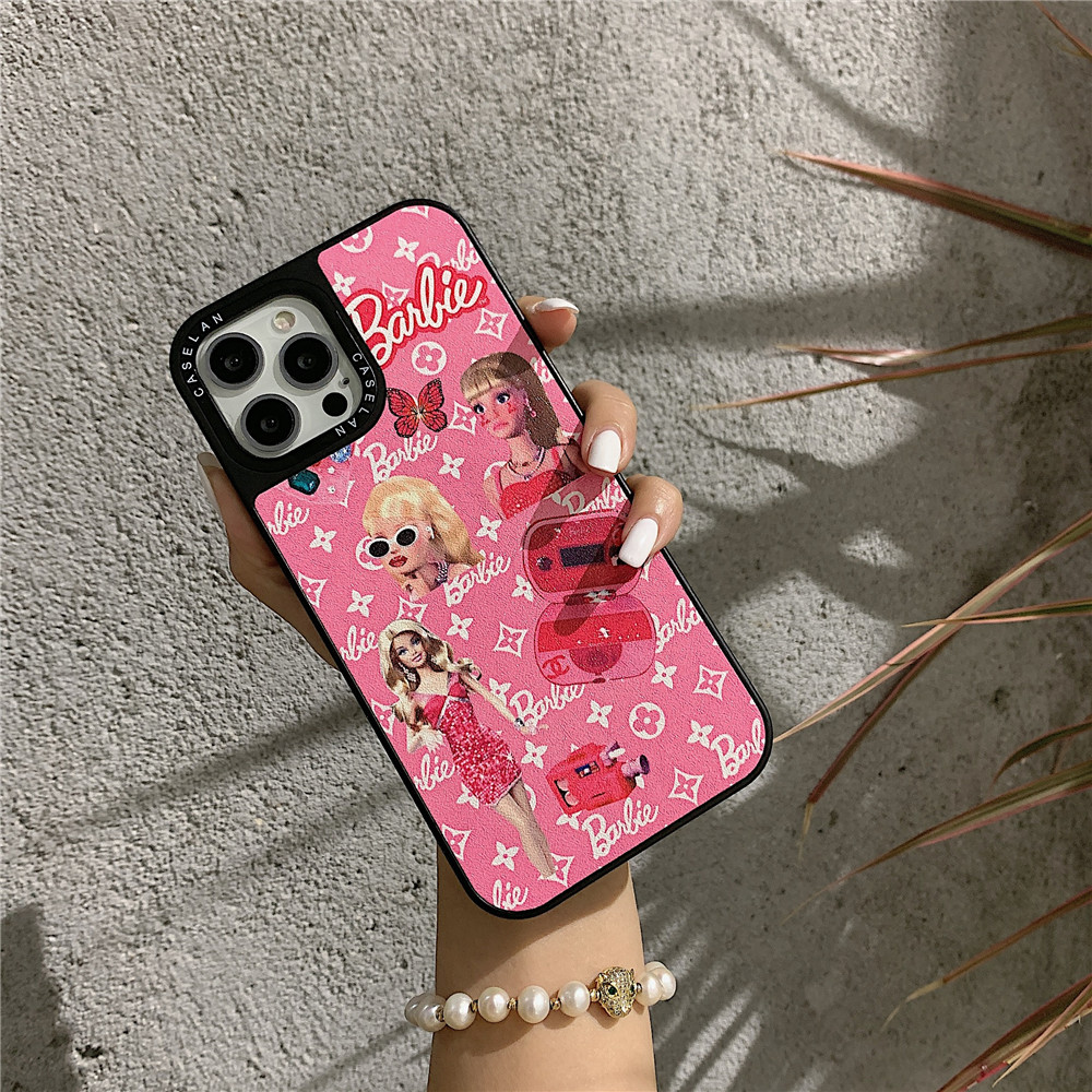 iPhone 12 Mini 11 Pro Max X XR XS Max 8 7 6 6S Plus Straight Side Barbie Doll Pattern Mobile Phone Case