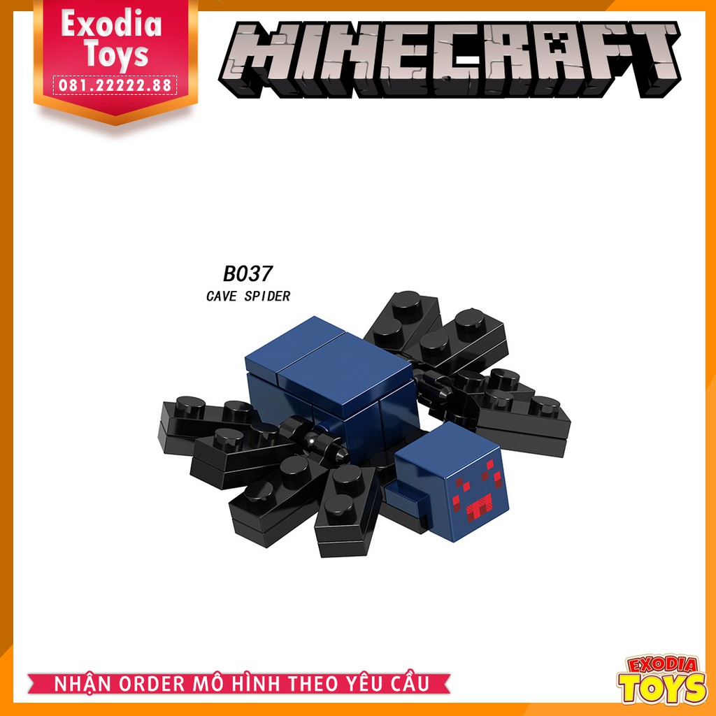 Xếp hình Minifigure nhân vật trò chơi Minecraft - Đồ Chơi Lắp Ghép Sáng Tạo - LELE B033 040