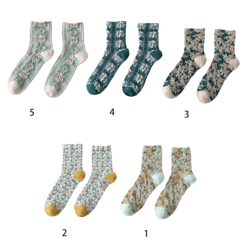 Youyo Vớ Thuyền Thêu Họa Tiết Hoa Dập Nổi Phong Cách Hoàng Gia Lolita Harajuku Dễ Thương Cho Nữ