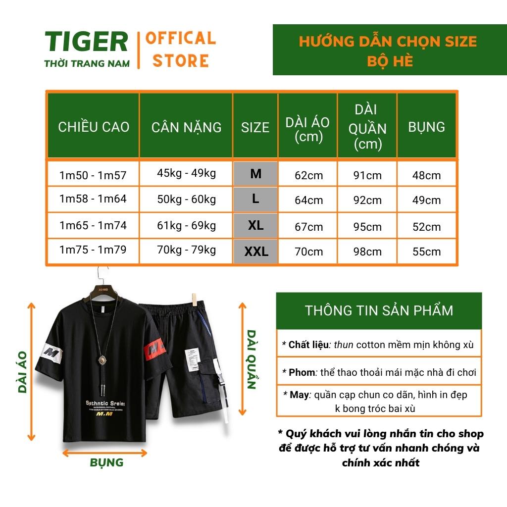 Quần áo hè nam cotton thời trang cao cấp bộ đồ nam thoáng mát hàng chất lượng cao áo thun nam mùa hè Tiger Shop