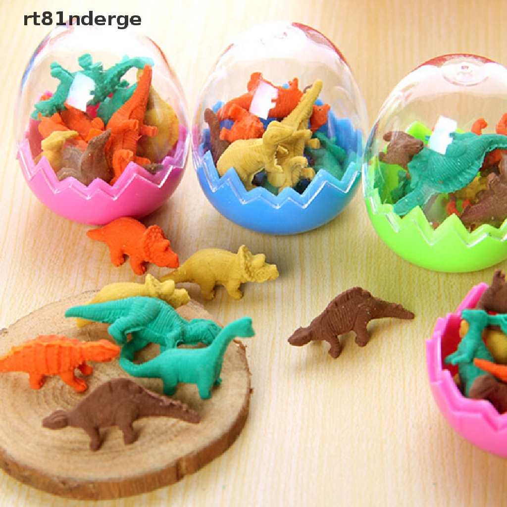 【ge】 8x Funny Dinosaurs Egg Pencil Rubber Eraser Students Office Stationery Gift Toys .