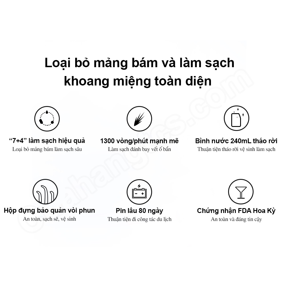 Tăm nước vệ sinh răng miệng Soocas W3  bản mới
