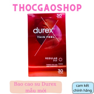 Bao cao su Durex đỏ hộp 30 chiếc nội địa úc