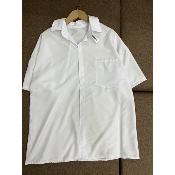 Áo Sơ Mi Trắng Học Sinh Cộc Tay From Rộng
