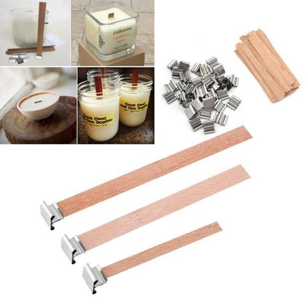 Set 50 Dây Bấc Nến 6mm 8mm 12.5mm 13mm Dùng Làm Đồ Thủ Công Diy