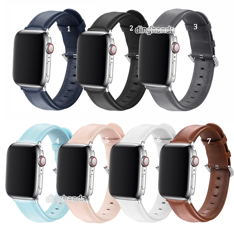 Dây Đeo Da Kiểu Dáng Thời Trang Dành Cho Đồng Hồ Thông Minh Apple Watch Series 6 SE 5 4 3 2 1 38mm 40mm 42mm 44mm