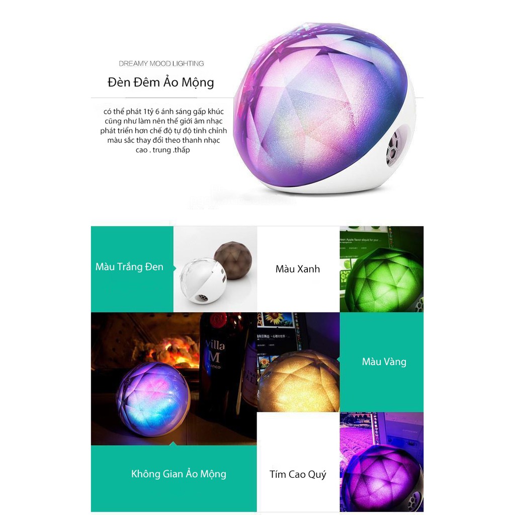 Loa bluetooth 7 màu color ball , Màu sắc có thể thay đổi, âm thanh mạnh, chất lượng âm thanh tốt, đọc được thẻ nhớ