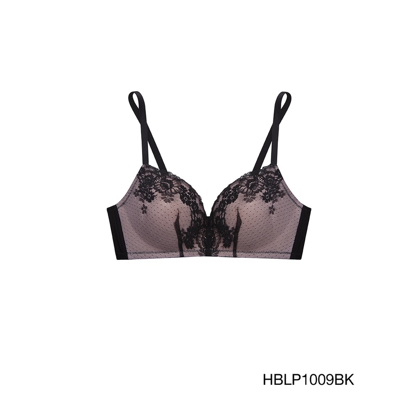 Combo 2 Áo Lót Mút Dày Vừa Không Gọng Màu Đen Hoa Văn Ren  Fashion Happy Bra By Sabina HBLP1009