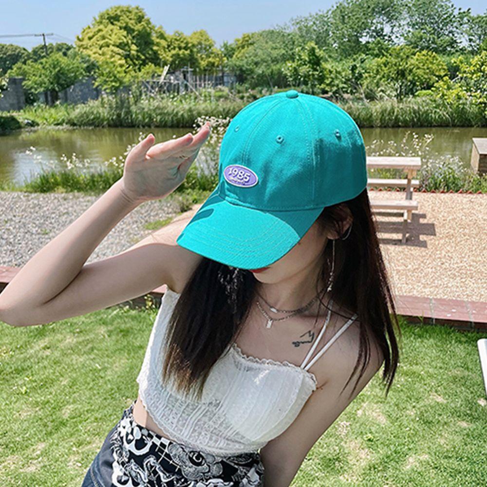 Mũ Lưỡi Trai Cotton Họa Tiết Số 1985 Thời Trang Đường Phố Hàn Quốc