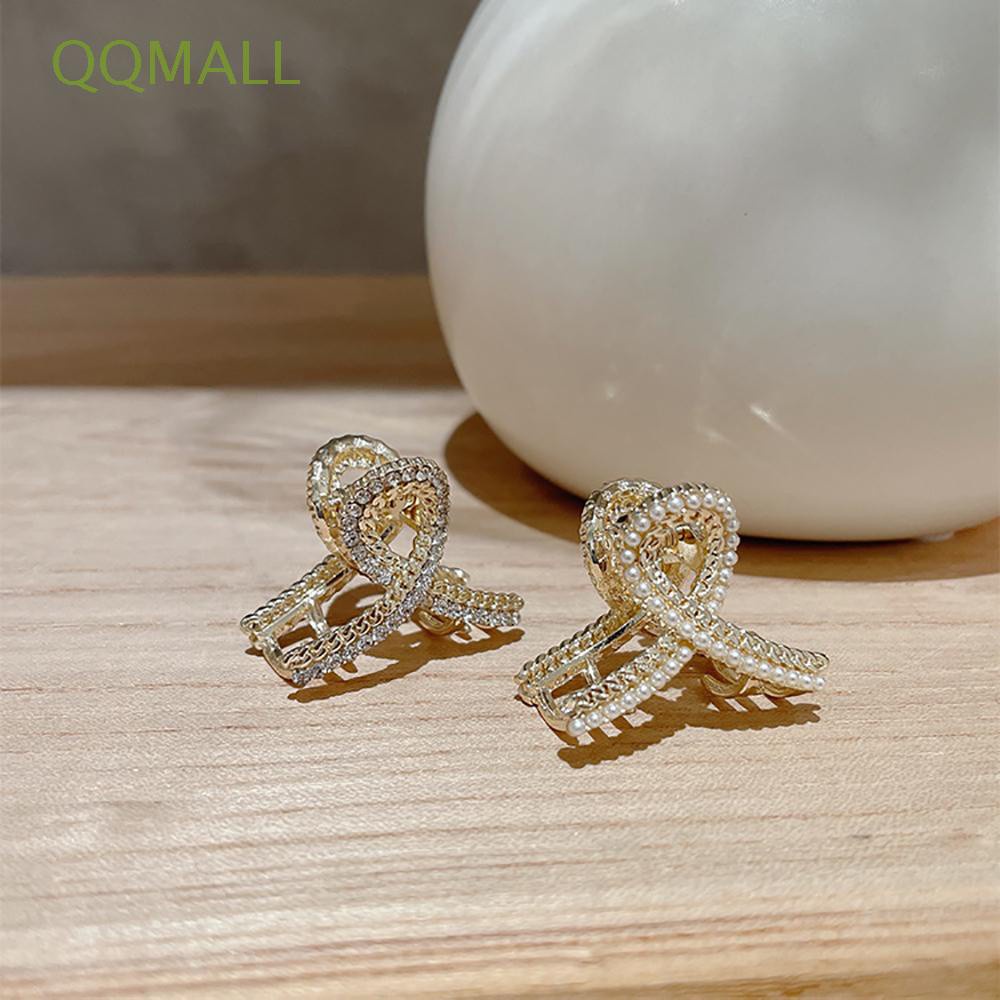 Kẹp Tóc Càng Cua Nhỏ Đính Ngọc Trai Dễ Thương Phong Cách Hàn Quốc Cho Nữ