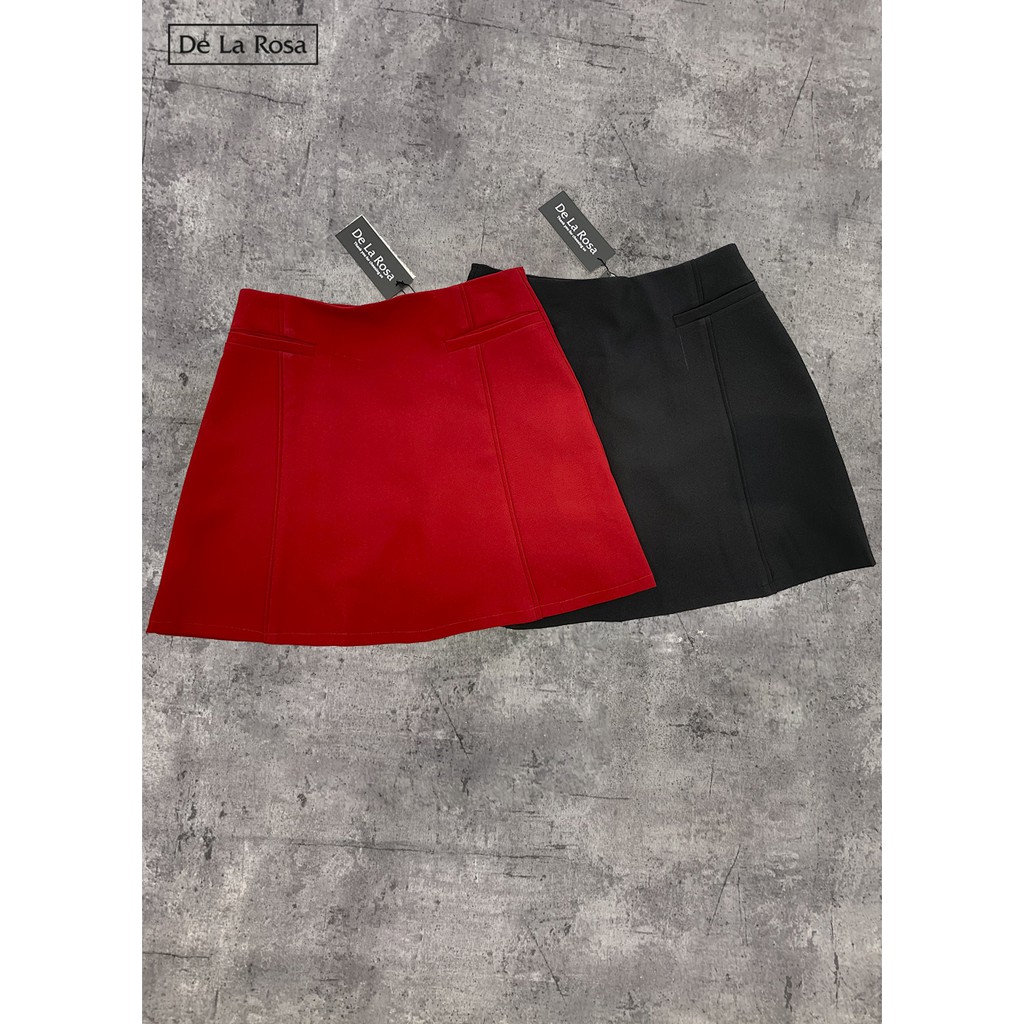 Chân váy đen chữ A công sở hai túi - De La Rosa | BigBuy360 - bigbuy360.vn