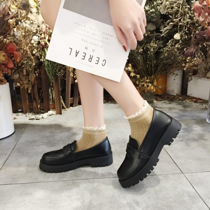 Giày Oxford Nữ Phong Cách Hàn Quốc Không Dây Buộc | BigBuy360 - bigbuy360.vn