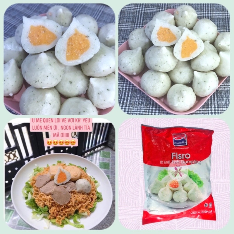 Bánh bao trứng cá hồi