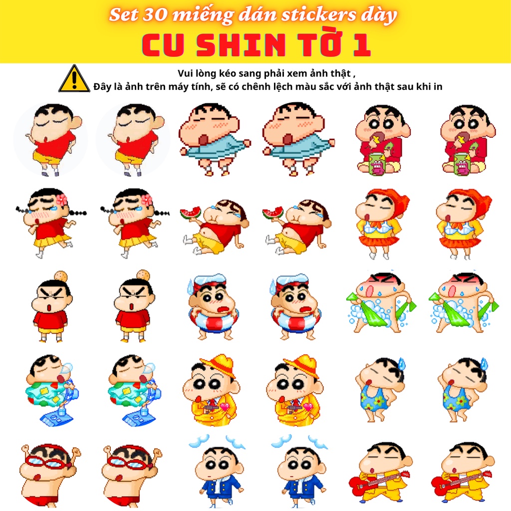 30 HÌNH DÁN STICKER SHINNOSUKE CU SHIN