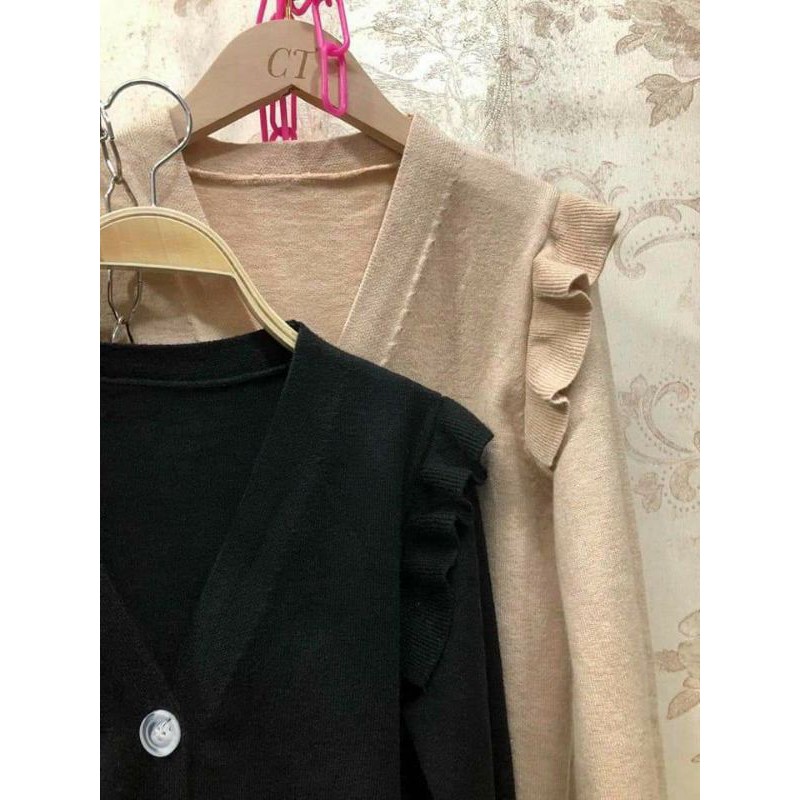 Áo khoác len viền tay bèo | BigBuy360 - bigbuy360.vn