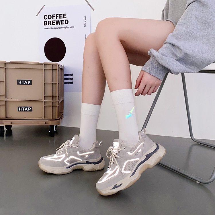 Vớ cao cổ dạ quang, tất cổ cao unisex nam nữ phản quang NEKO shop