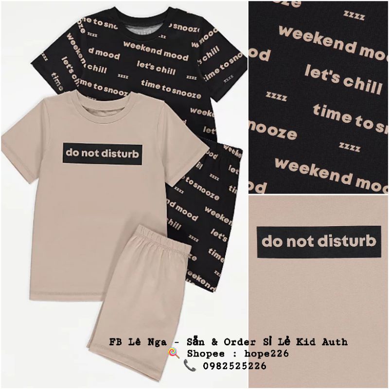 Set 2 bộ cộc cotton GEOGRE_UK sz từ 12-18 đến 13-14y