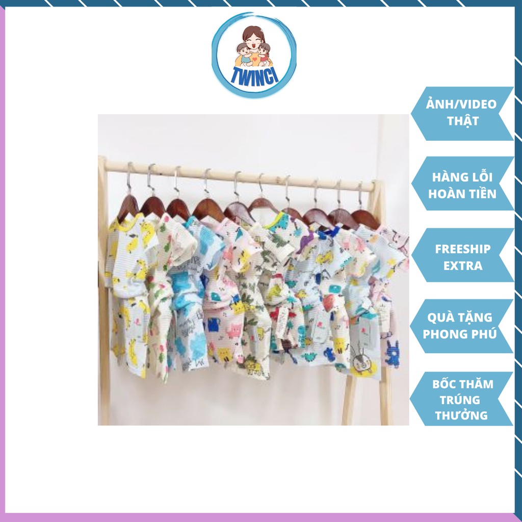 Bộ cotton tre Quảng Châu bé trai - bé gái từ 7-18kg