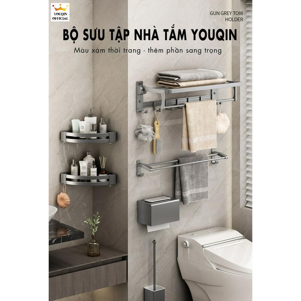 Kệ/Giá Treo Khăn Phòng Tắm Cao Cấp Dán Tường - YouQin - Kèm Thanh Treo M4