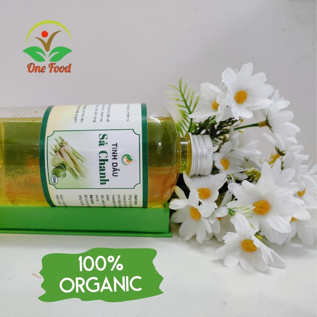 Tinh Dầu Sả Chanh Organic Cao Cấp (500ml&amp;100ml), Tinh Dầu Đuổi Muỗi, Xông Phòng, Thơm Phòng (Loại 1) - Shop One Food