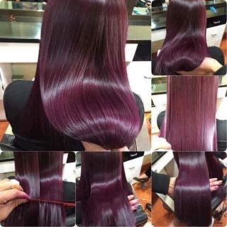 Hũ ủ tóc Keratin tím nâu