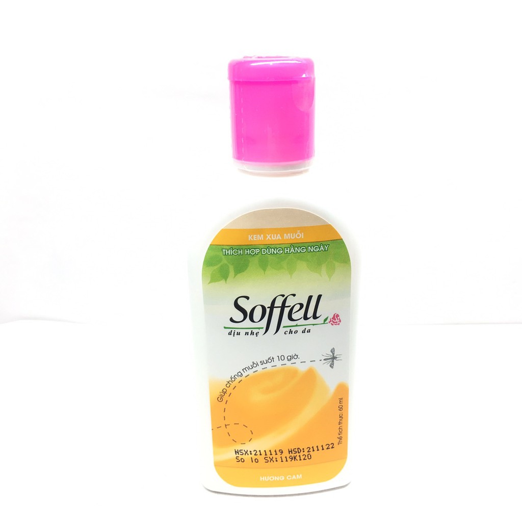 Kem chống muỗi Soffell bôi hương cam 60ml