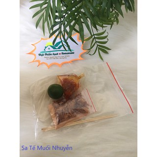 Bánh tráng sa tế + tắc + muối