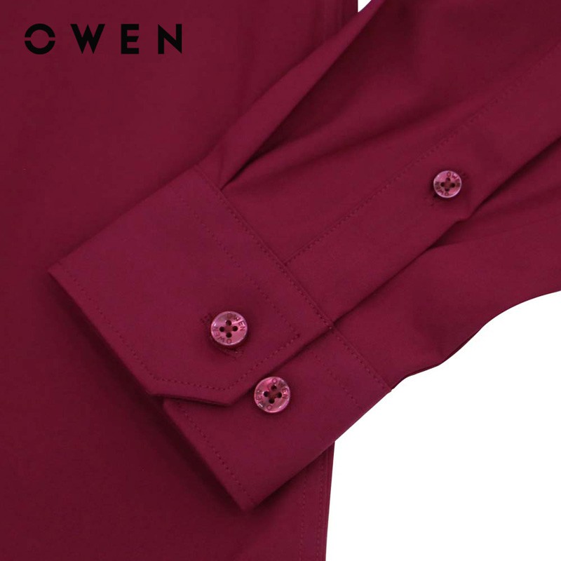 Áo sơ mi dài tay nam Owen Nano Regularfit màu đỏ - AR23784D (MHR)