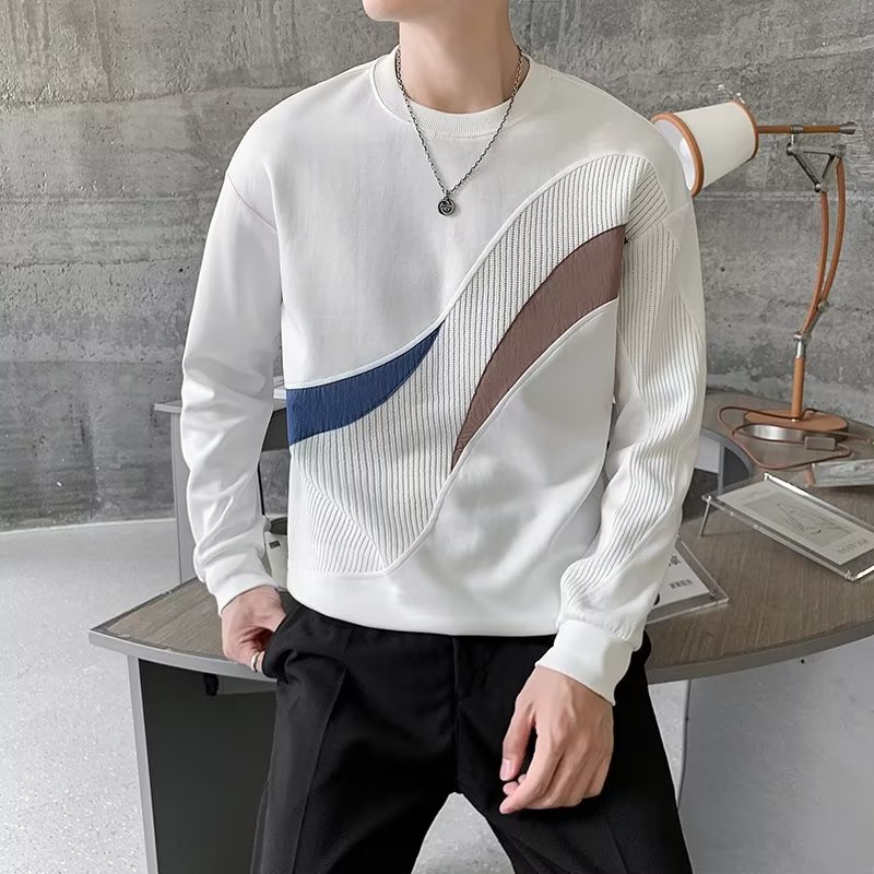 Áo Sweater Cổ Tròn Tay Dài Thời Trang Xuân Thu Dành Cho Nam Giới Có 2 Màu Size M-2XL