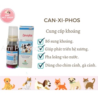 Dung dịch pha loãng vào nước Canxiphos Vemedim cung cấp khoáng chất cho chim cảnh, gà cảnh, gà đá, chai 60ml