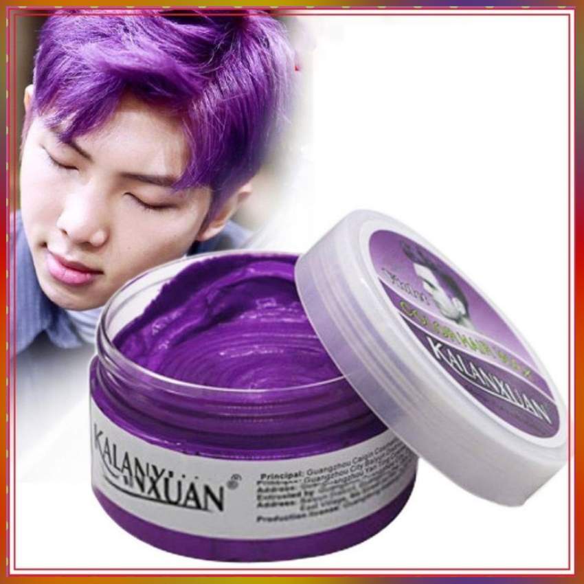 Sáp Nhuộm Tóc Màu Tím Đổi Màu Tóc Tạm Thời KALANXUAN 100Ml/Hộp