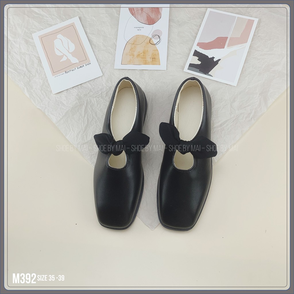 Giày búp bê nữ gắn nơ M392 SHOEBYMAI