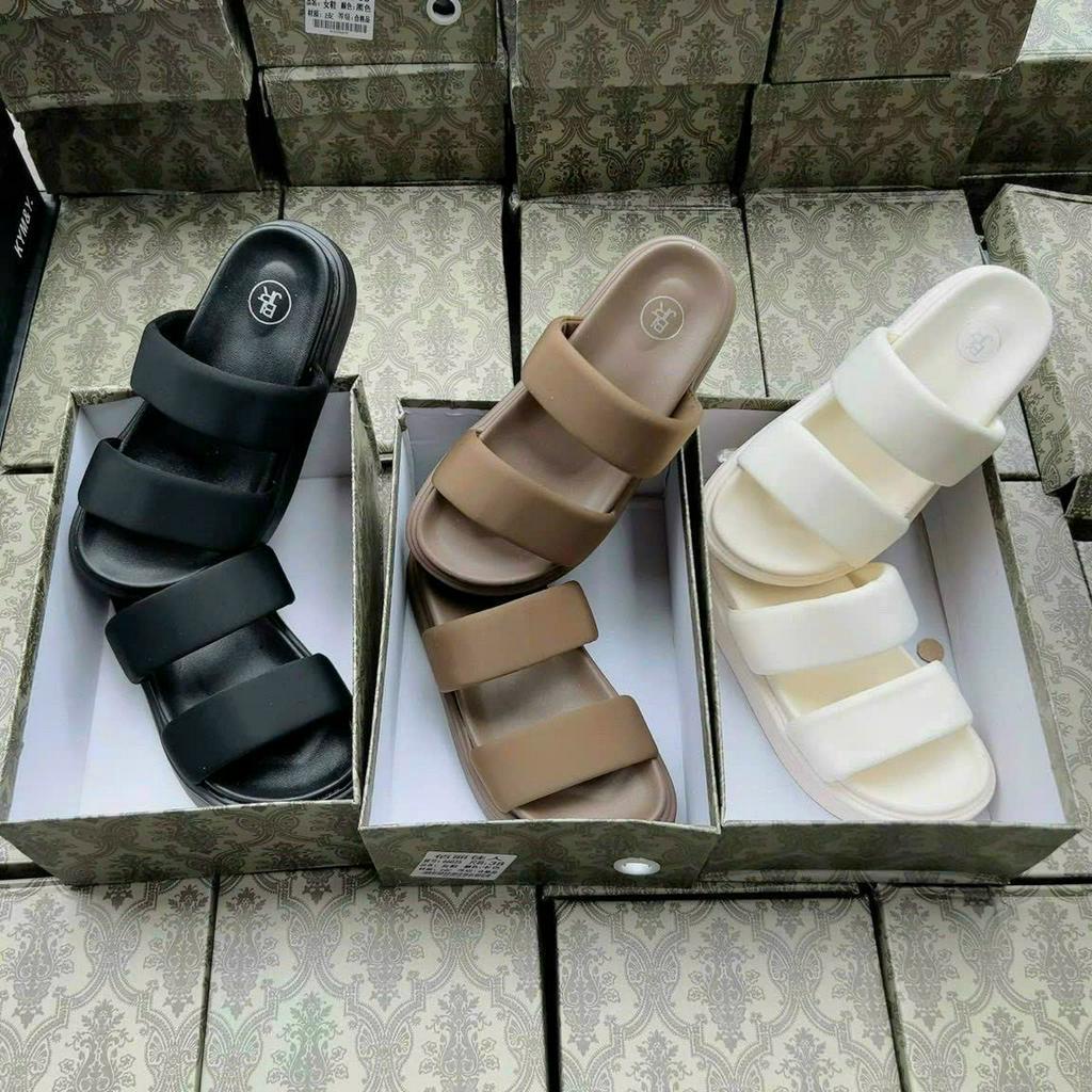 Dép Nữ 2 Quai Đế Cao 4cm, Dép Lê Nữ Đế Cao 4cm Hàng(Quảng Châu full Hộp)
