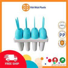 Khuôn làm kem 4 que nhựa Việt Nhật Plastic có nắp tay cầm tai thỏ ngộ nghĩnh
