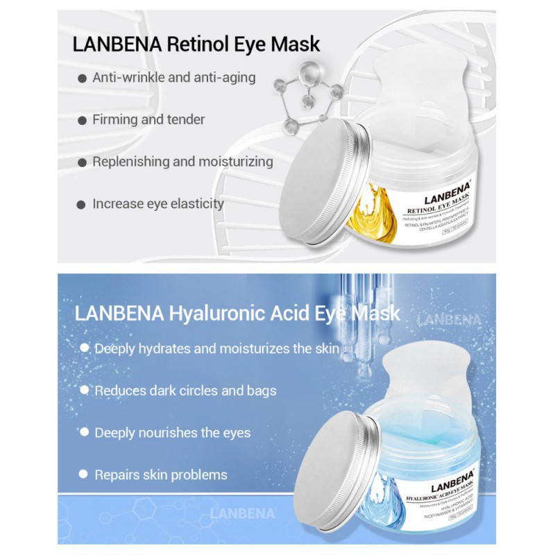 Set 50 mặt nạ ẩm dưỡng da chống lão hóa cho mắt thuộc thương hiệu LANBENA | BigBuy360 - bigbuy360.vn