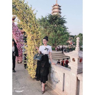 Chân Váy Dài Nhăn 4 Tầng