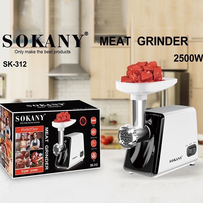 Máy Đùn Thịt, Máy Xay Thịt Đa Năng Công Suất Lớn 2500W SOKANY