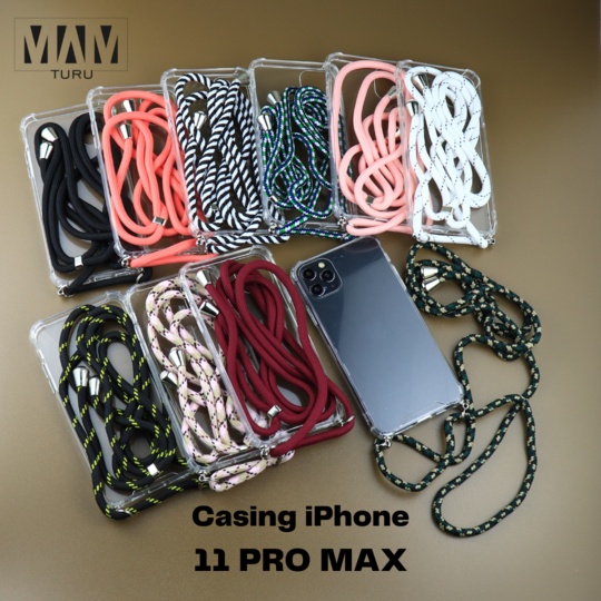 Ốp điện thoại dẻo họa tiết Grab Gosend có dây đeo chống nứt cho IPHONE 11 PRO MAX