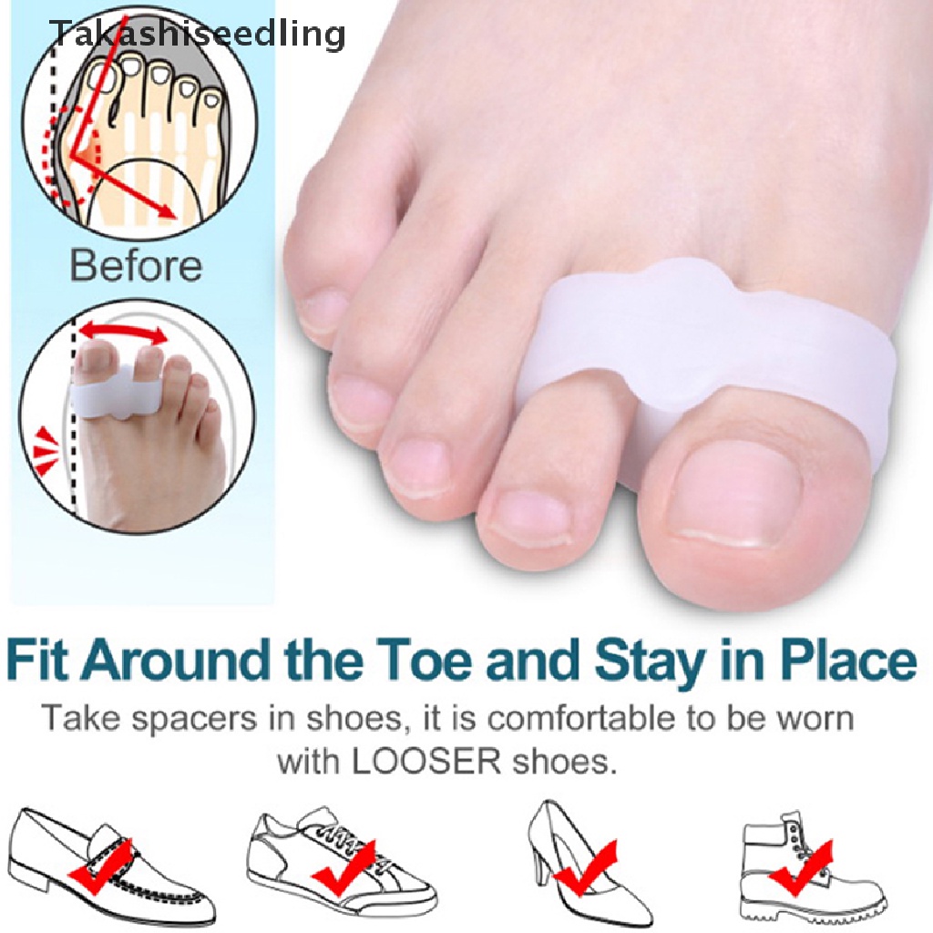 [Hàng mới về] Set 2 dụng cụ phân tách chỉnh hình ngón chân cái giảm đau bằng silicone bán chạy