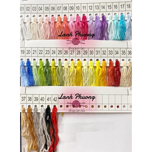 Len Nhung Mini 2mm Cuộn Nhỏ 40g, Nhung Sợi Nhỏ Móc Thú Bông