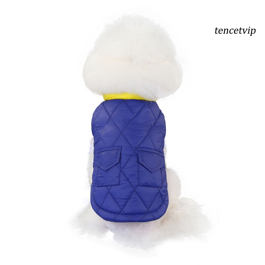 Áo Khoác Phao Cotton Màu Sắc Trơn Thời Trang Thu Đông Cho Thú Cưng