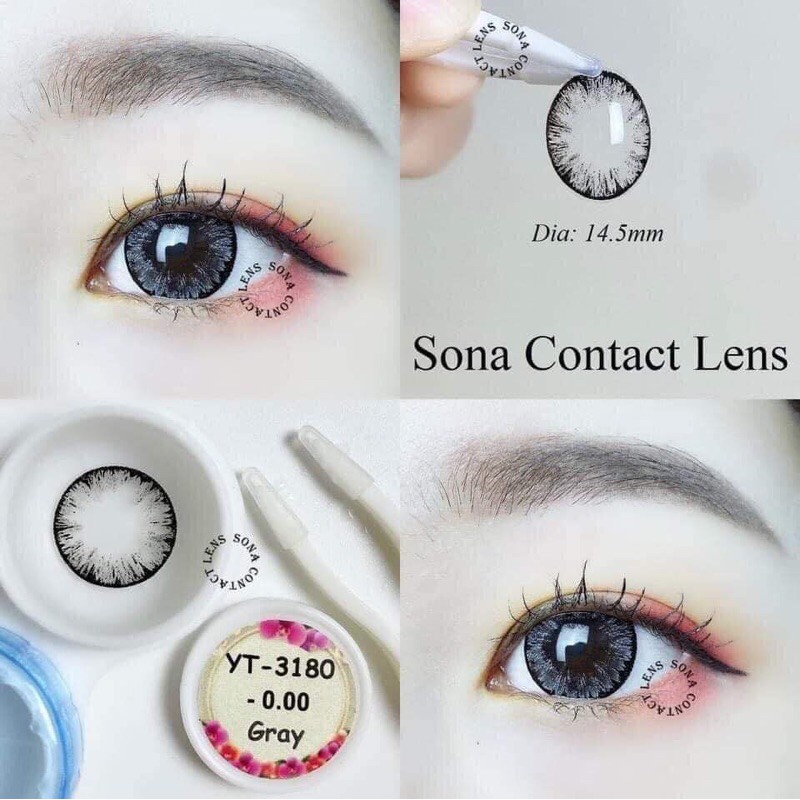 Xám viền đen siêu xinh ( Lens hàn sona )