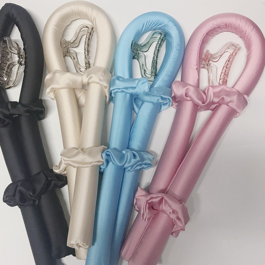 Lô cuốn xoăn tóc Flexi Rod mẫu mới - Lô cuốn tóc ribbon rod lụa bảo vệ tóc uốn xoăn không dùng nhiệt