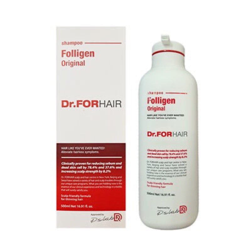 combo 2 chai dầu gội 500ml dr forhair folligen original dành cho tóc rụng( hàng chính hãng Hàn Quốc)