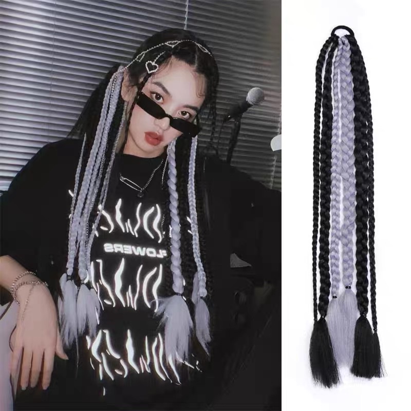 Tóc giả tết con rết xinh phong cách đường phố