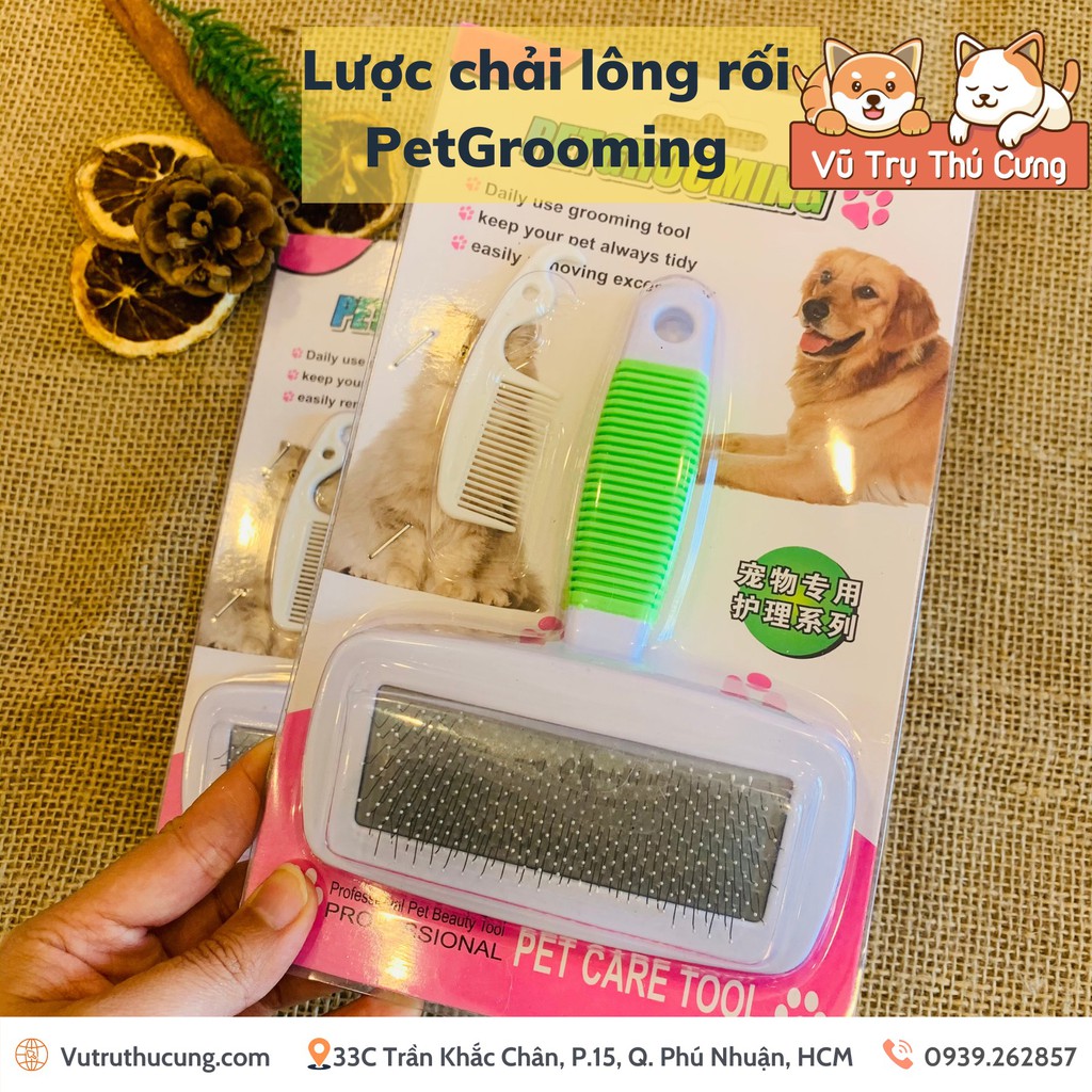 Lược chải lông rối cho Chó Mèo- size 16*12.5cm, Lược chải lông thú cưng