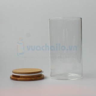 Lọ Thủy Tinh Nắp Gỗ Tre 1000ml