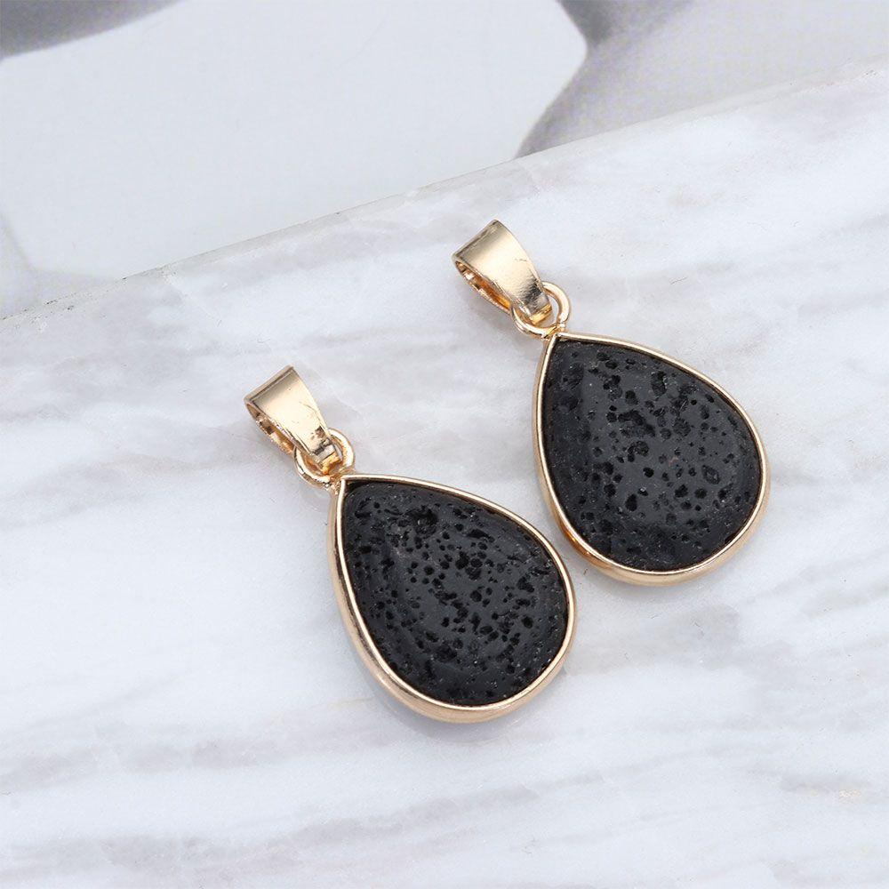 HS Vòng cổ Mặt Đá Núi Lửa Đen Thời Trang