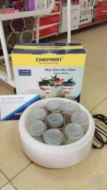 Máy làm sữa chua CHEFMAN 8 cốc thủy tinh